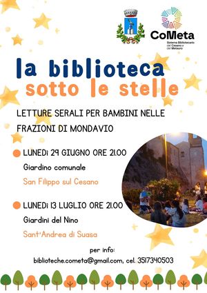 la biblioteca sotto le stelle 2026